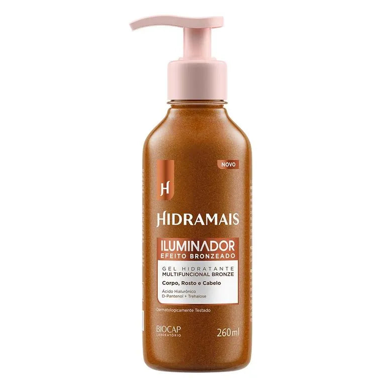 Hidramais Iluminador Efeito Bronzeado Gel Hidratante Multifuncional Bronze (260ml)